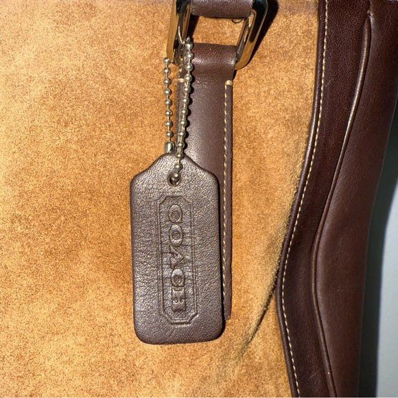 Coach Vintage Leather and Suede Tote Shoulder Bag Brown No L OP-9424 - Picture 3 of 14